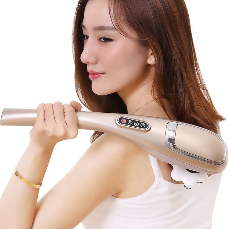 Rechargeable Dolphin Massager Electric Cervical Massage Stick A10 Straight Plug, Plug Type:EU Plug