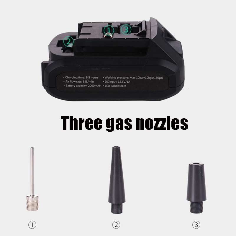 SUITU High-pressure Handheld Smart Digital Display Car Portable Wireless Tire Inflator(Green)