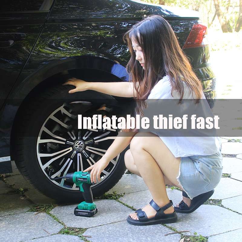 SUITU High-pressure Handheld Smart Digital Display Car Portable Wireless Tire Inflator(Green)