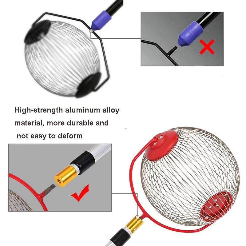 Garden Tools Nut Collector Fruit Picker Picking Walnut Picking Chestnut Picker, Style:Telescopic Rod