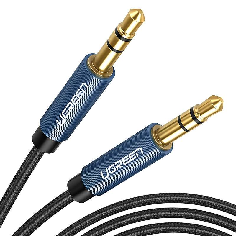 Ugreen AV112 Audio Cable 3.5mm Speaker Line Aux Cable, Length:1.5m(Blue)