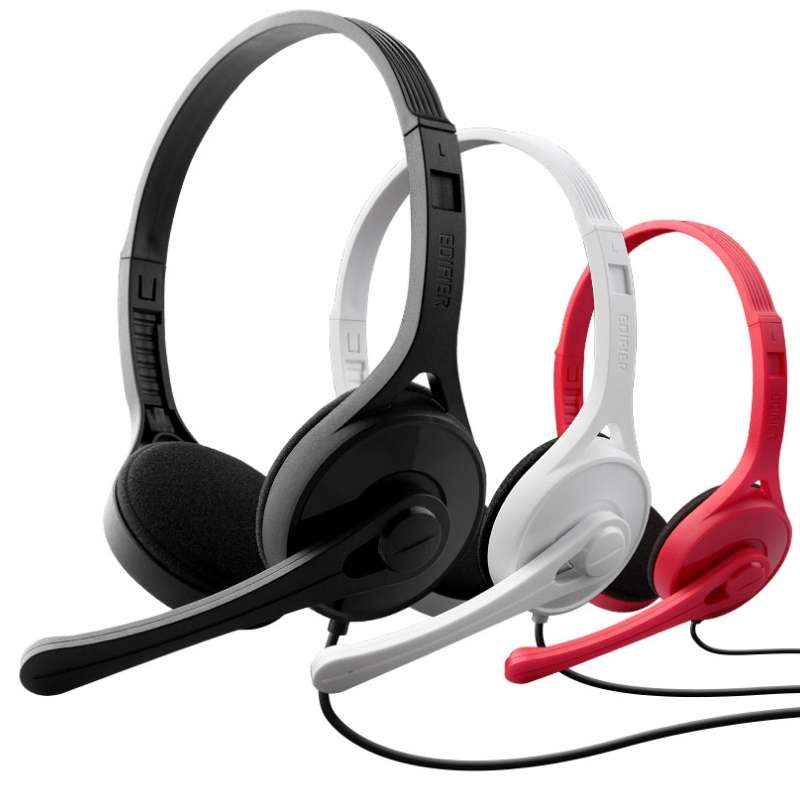 Edifier K550 3.5mm Plug Wired Wire Control Stereo Computer Game Headset with M ... (Elegant Black)