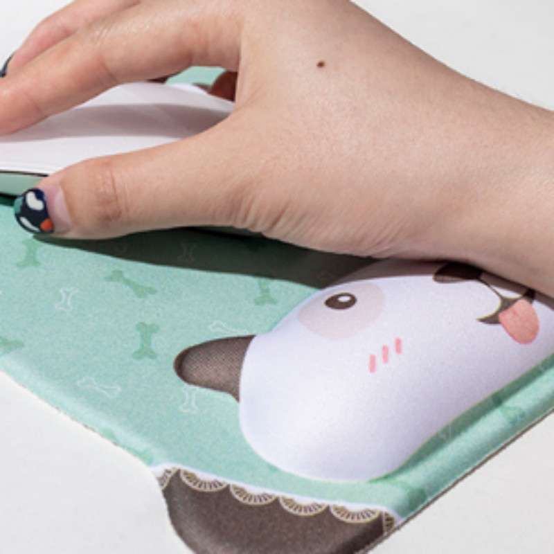 Cartoon Silicone Wristband Mouse Pad(Blue Cat)