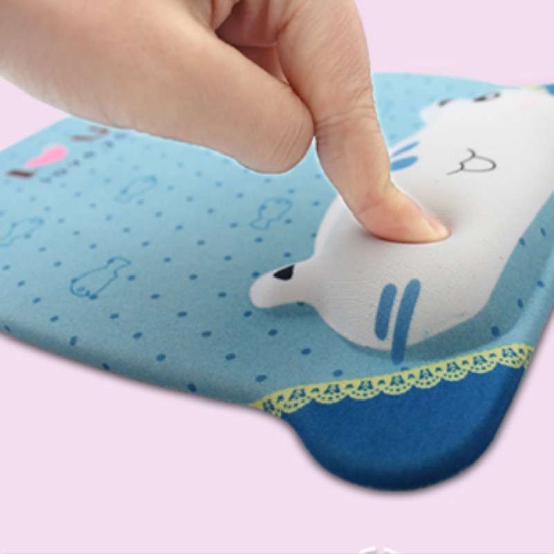 Cartoon Silicone Wristband Mouse Pad(Orange Bear)
