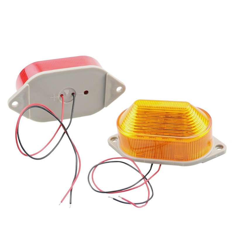 AC220V Led Mini Strobe Signal Warning Light Silent Warning Light(Red)