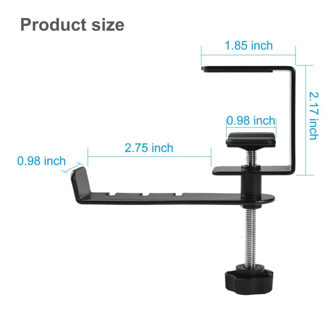 Internet Cafe Headset Bracket Gaming Headset Accessories 360-Degree Rotatable Metal Headset Hook