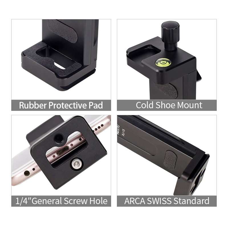 Xiletu Xj15 Live Broadcast Desktop Full Metal Tripod Mount Tablet Pc Phone Clamp With ... (Black)