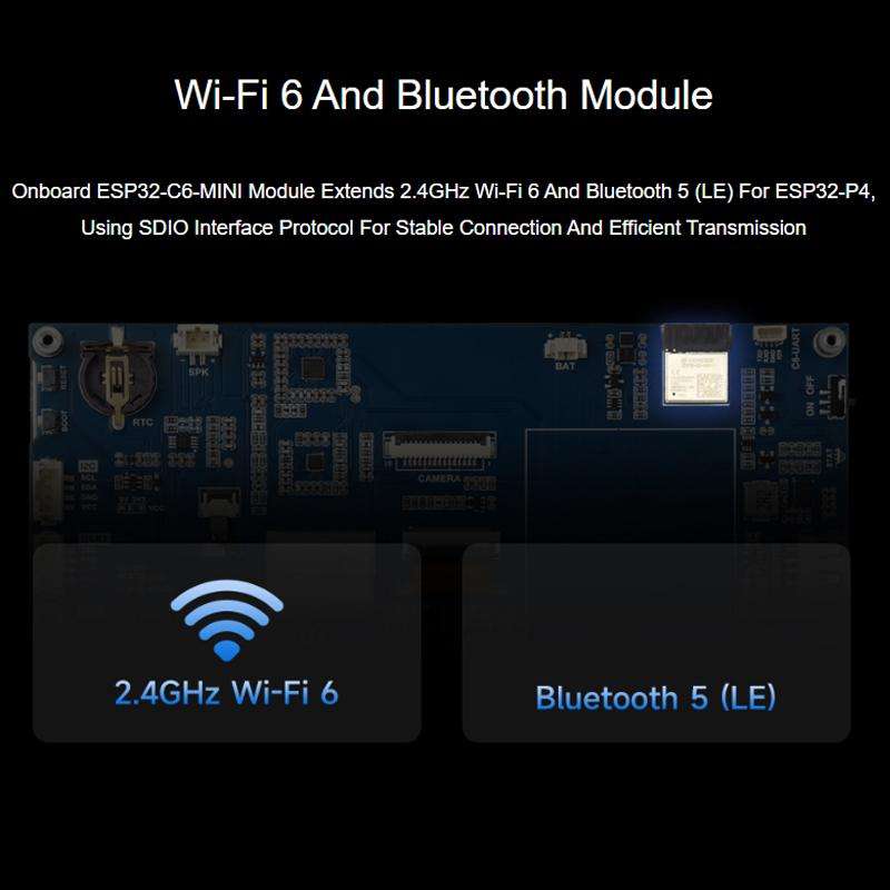 WAVESHARE ESP32-P4-WIFI6 7-Inch Five-Point Touchscreen Development Board 1024x600 Resolution, Versio