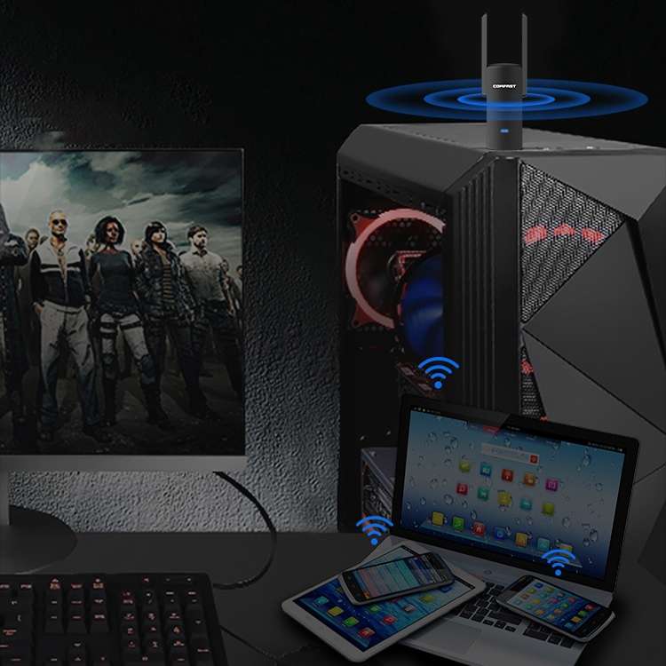 COMFAST CF-924AC V2 1200Mbps Dual Frequency Gigabit USB Computer WIFI Receiver High Power Wireless