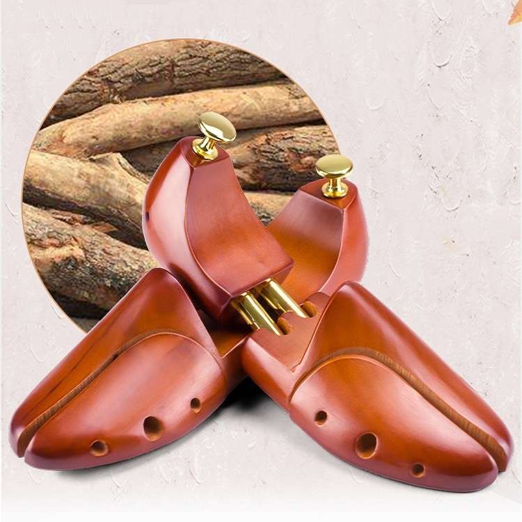 1 Pair Solid Wood Retractable Shoe Last Adjustable Shoe Supporter Shaping Moisture-Pro ... (37-38)
