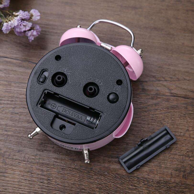 2 PCS Children Creative Cartoon Owl Super Ring Metal Bell Student Alarm Clock(Gray)