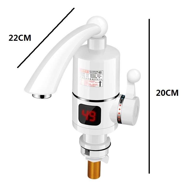 Digital Display Electric Heating Faucet Instant Hot Water Heater CN Plug Digital Display Horizontal