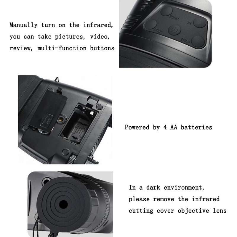 High-Definition Digital Night Vision Camera With Screen Photo/Video/Patrol/Infrared/Night Vision/Bin