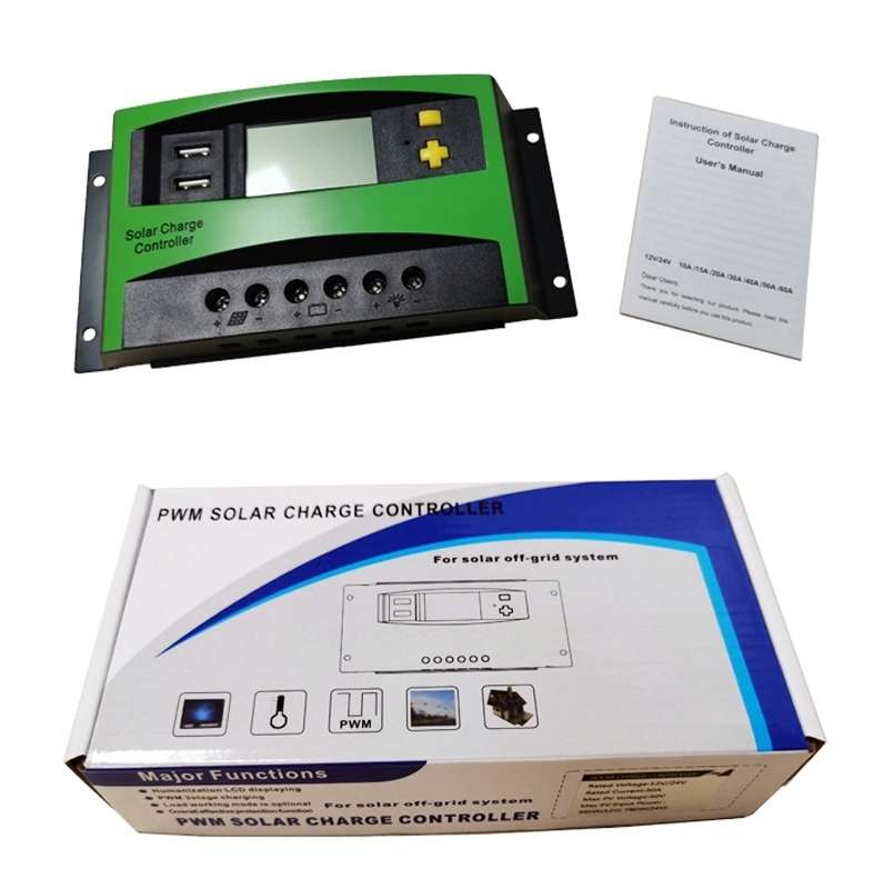 40A 12V/24V AUTO PWM Solar Charge Controller USB Output Solar Controller