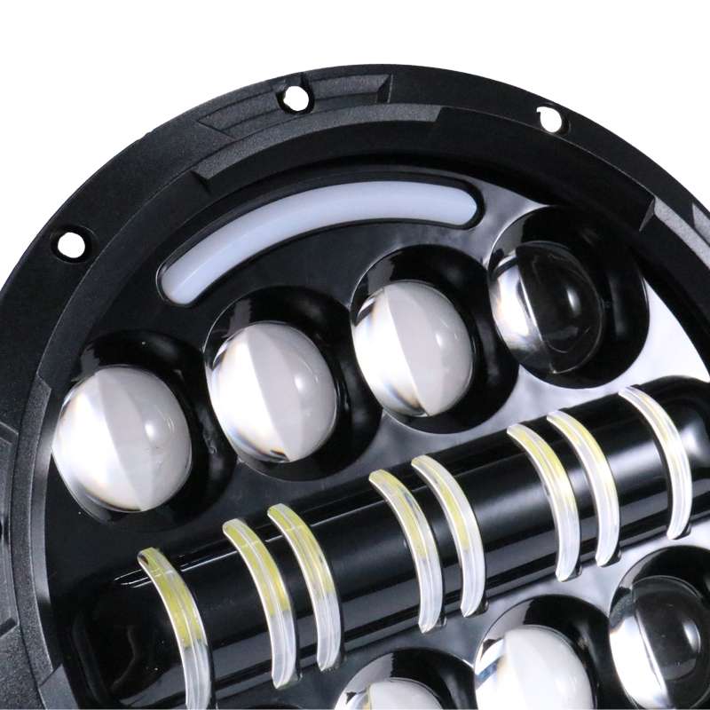 7 Inch Motorcycle Retro Modified Headlights Day Trip LED Far Near Beam Lights For Wrangler / Harle