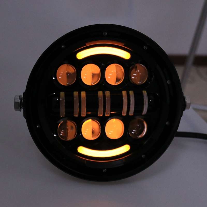 7 Inch Motorcycle Retro Modified Headlights Day Trip LED Far Near Beam Lights For Wrangler / Harle