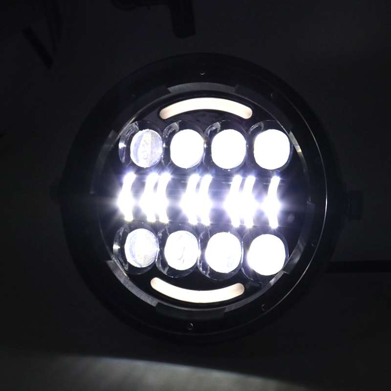 7 Inch Motorcycle Retro Modified Headlights Day Trip LED Far Near Beam Lights For Wrangler / Harle