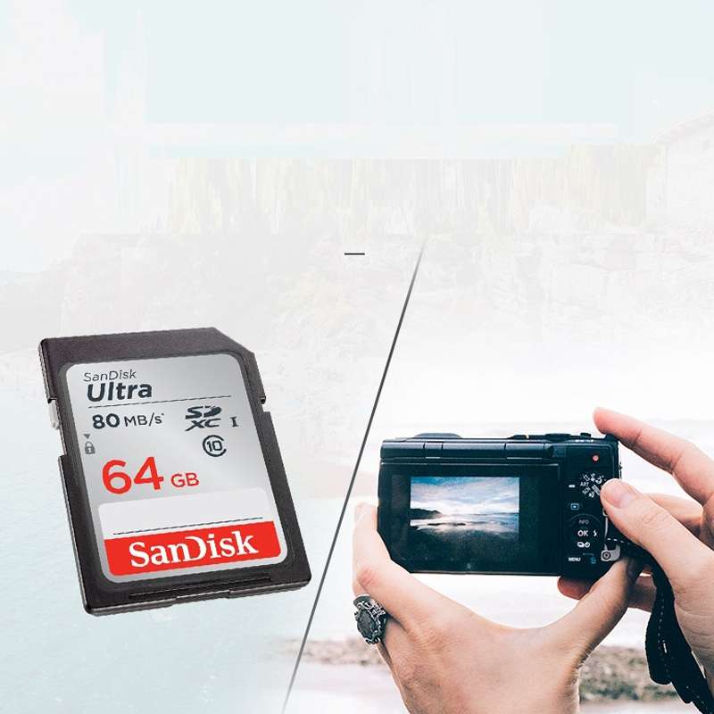 SanDisk Video Camera High Speed Memory Card SD Card, Colour: Silver Card, Capacity: 64GB