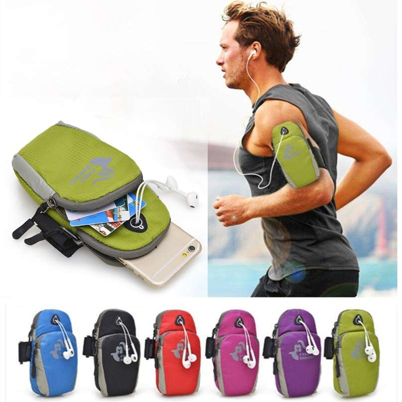 Ultra Light Sports Equipment Mobile Phone Arm Bag, Specification:Under 5.5 inches(Blue)