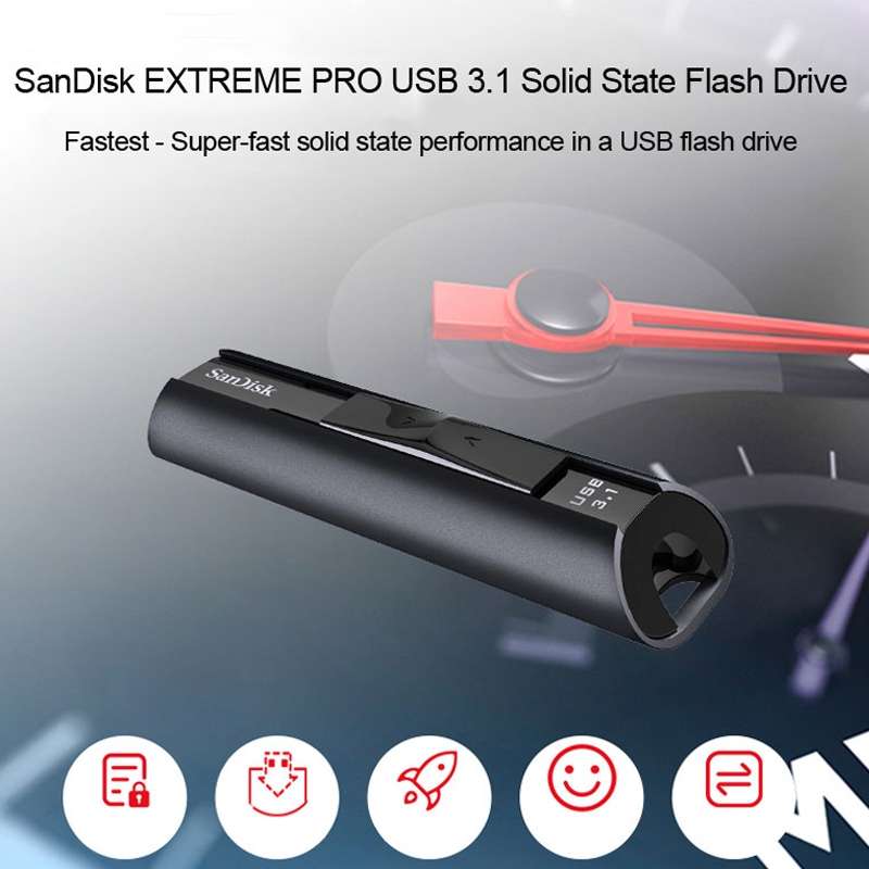 SanDisk CZ880 High Speed Metal USB 3.1 Business Encrypted Solid State Flash Drive U Disk, Capacity: