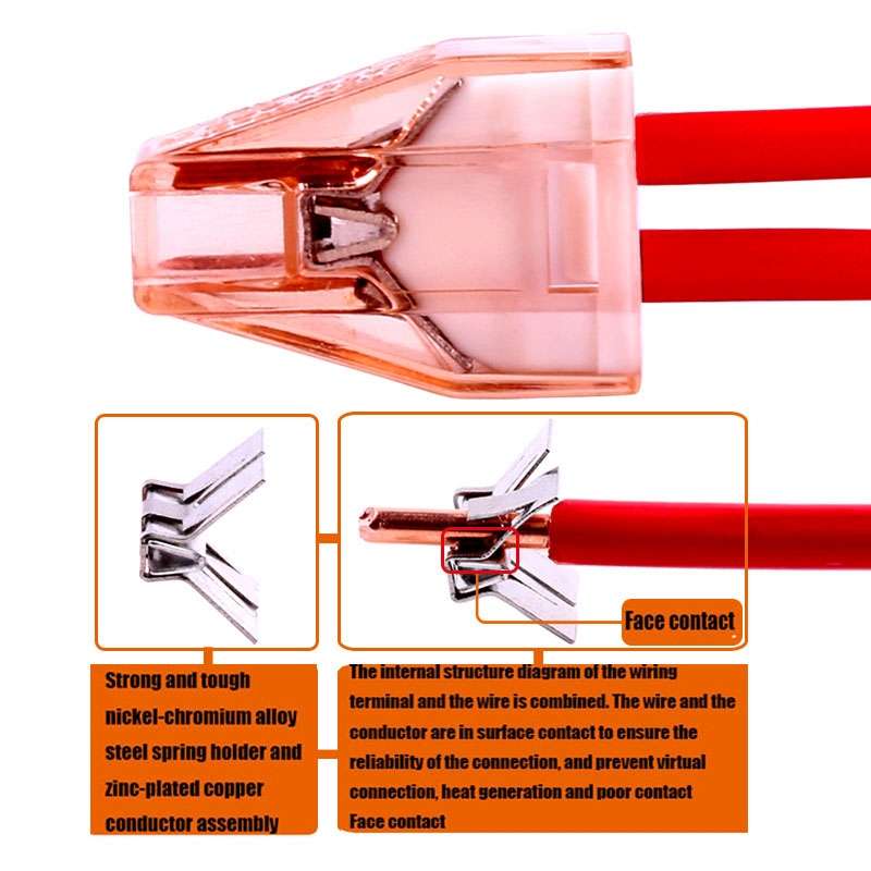10 PCS 602A Wire Quick Connector Terminal Block Plug-In Parallel Splitter Crimp Cap Copper Insulated