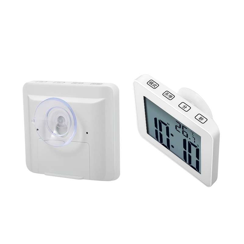 Waterproof Wall Clock LCD Bathroom Clock Kitchen Electronic Alarm Clock