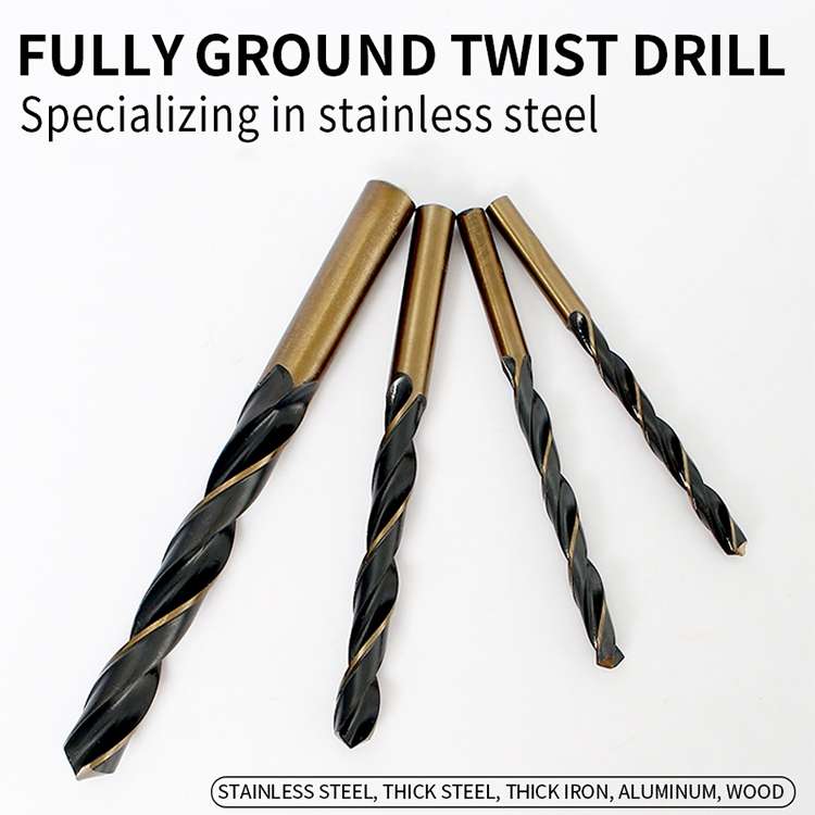 5 PCS 13mm Steel Plate High-Speed Steel 4341 Black Yellow Twist Drill