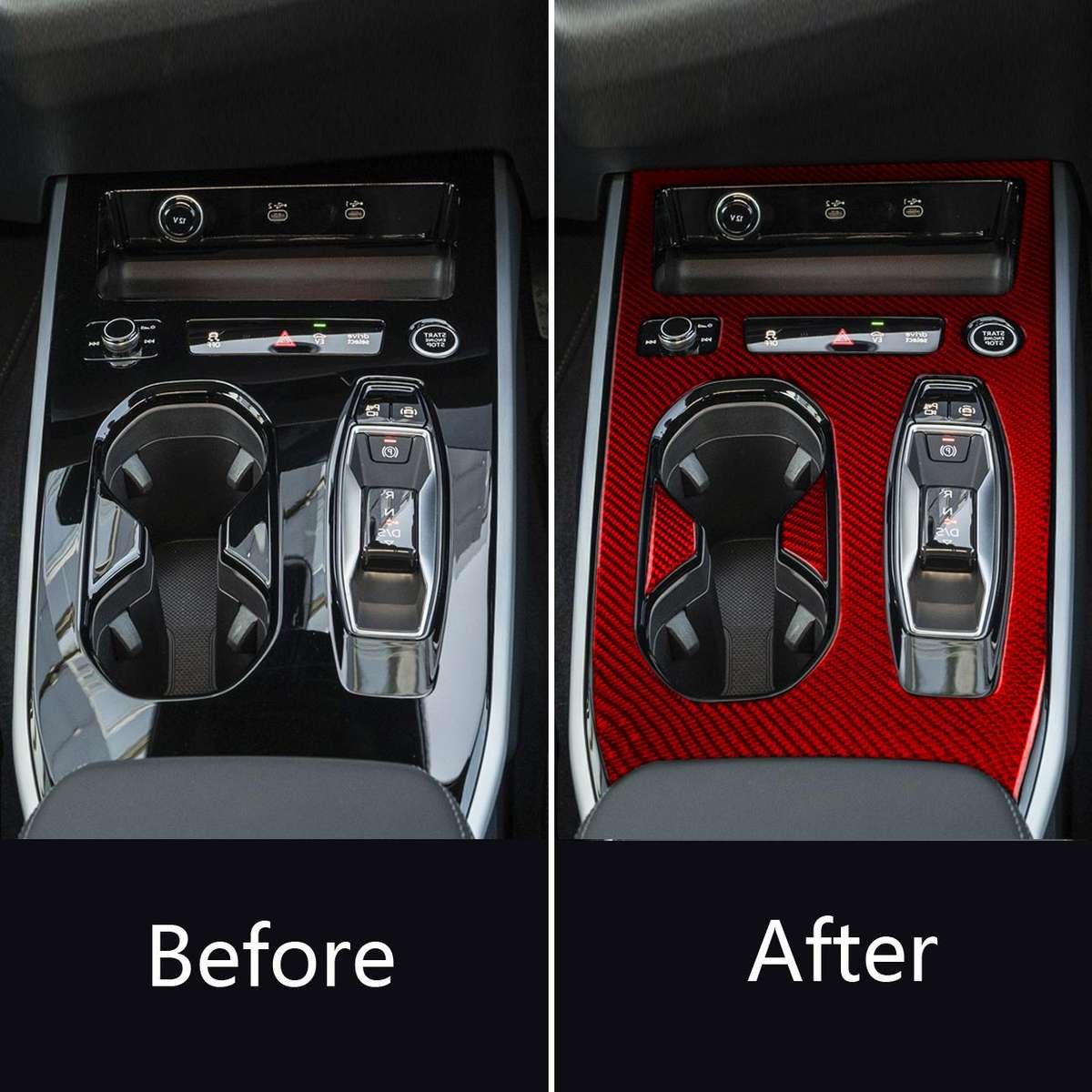 3pcs /Set Center Console Cup Holder Trim Right-Hand Drive For Audi A5 / A5L / S5 Avant / A5 Saloon /
