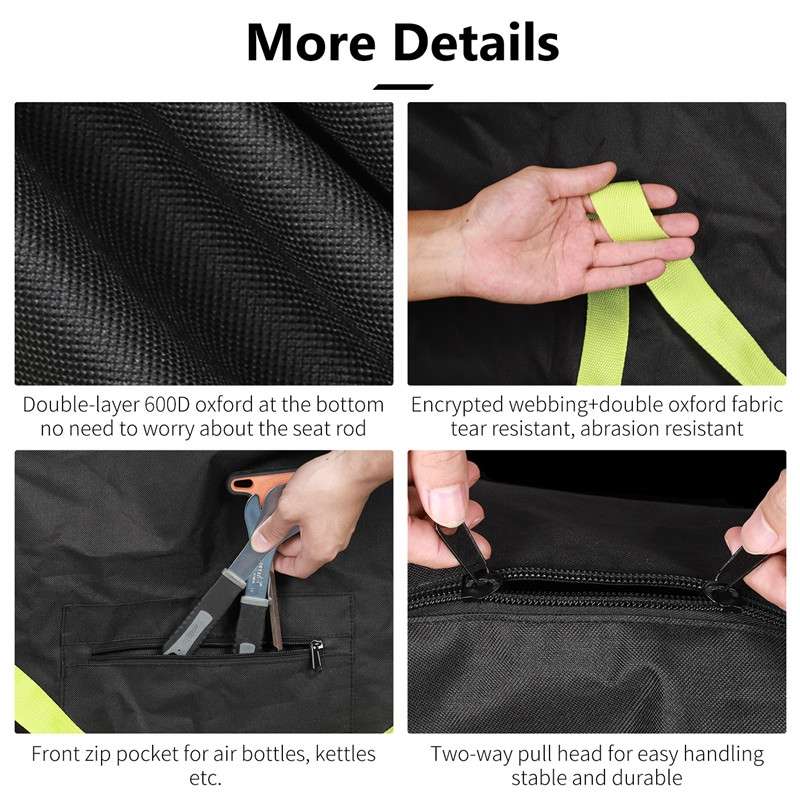 WEST BIKING Folding Bicycle Bag Bicycle Storage Bag Large Black