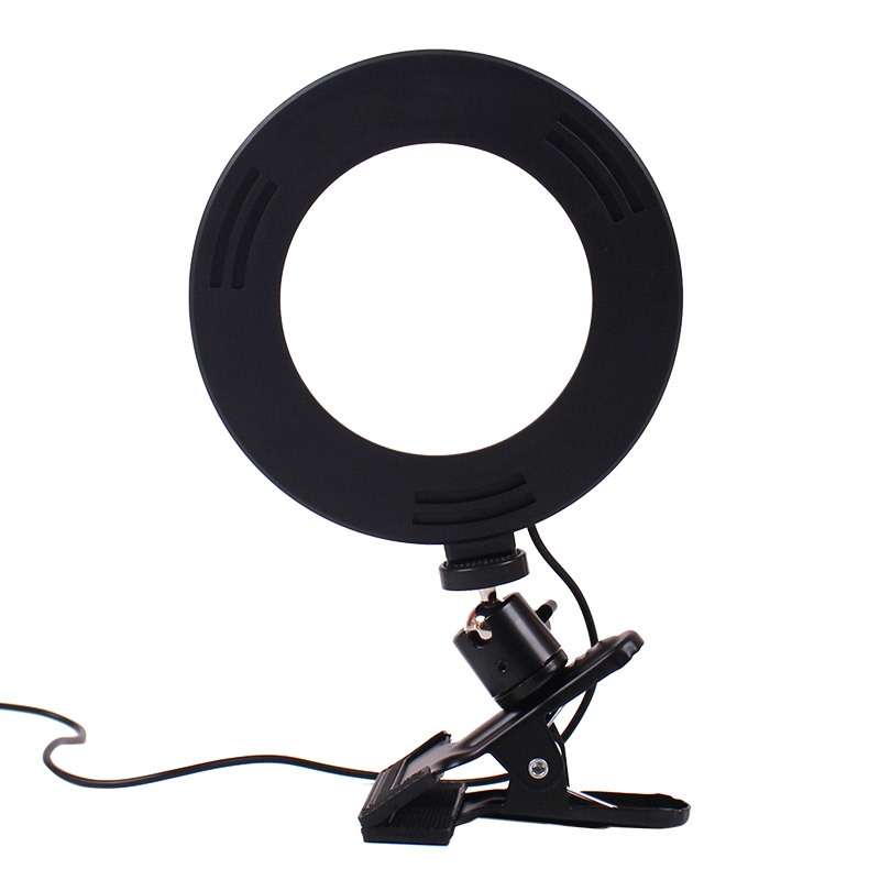 6 inch Strong Clip Fill Light With Adjustable Temperature LED Ring Light Desktop Computer Clip Lig