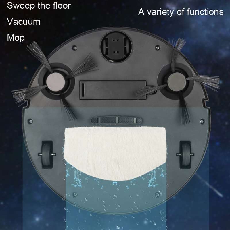 Household Automatic Smart Charging Sweeping Robot, Specification: 3 in 1Black