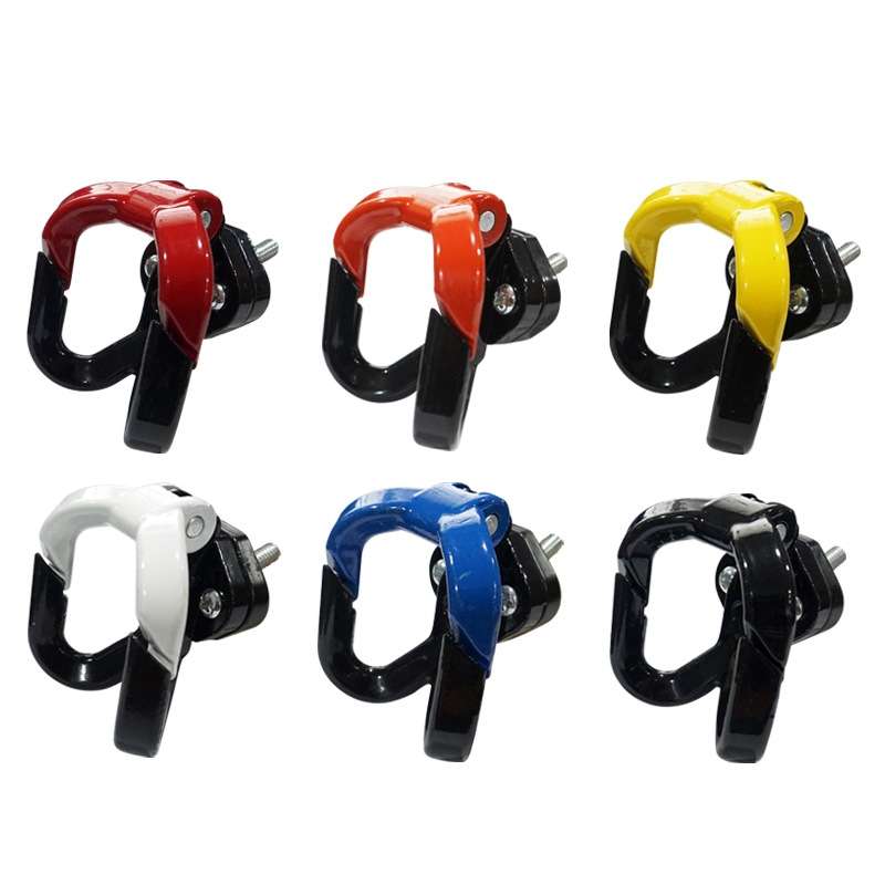 2 PCS Pedal Electric Car Motorcycle Modified Helmet Universal Double Hook(Black+White)