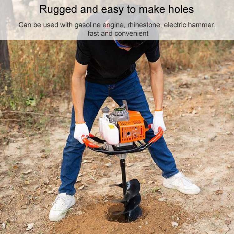 50cm Digging Machine Ground Drill Planting Machine Drill Bit Extension Rod