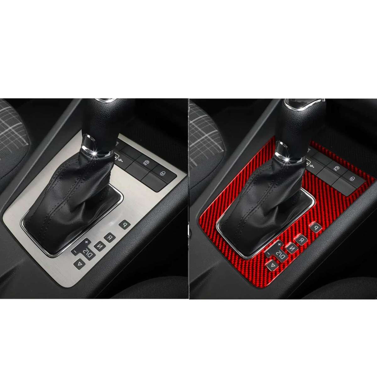For 2017-2021 Skoda Octavia Right-Hand Drive Gear Shift Panel Sticker(Black)