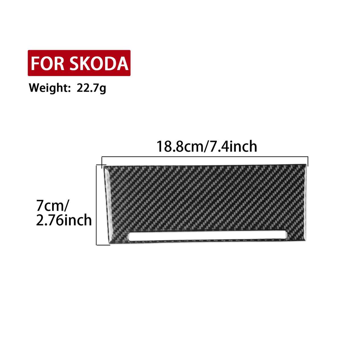 For 2017-2021 Skoda Octavia Left Right Hand Drive Center Console Storage Panel Sticker(Black)