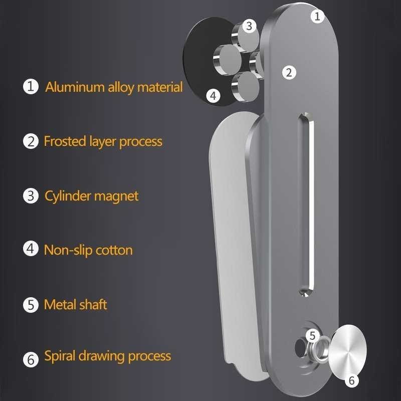 Portable Shrink Notebook Expanded Metal Bracket(Cool Black)