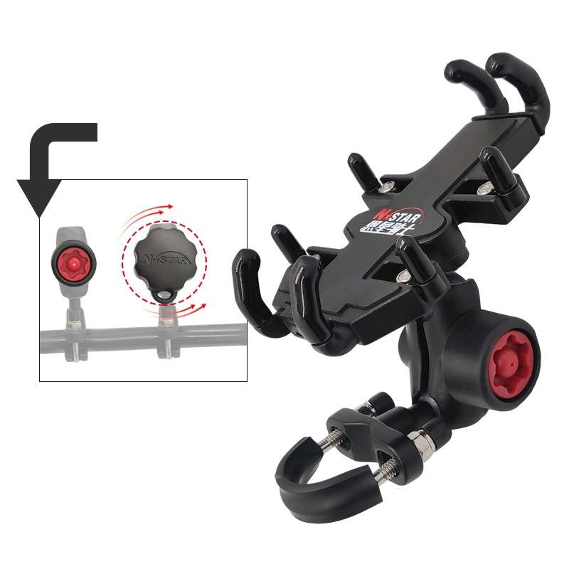 N-STAR NJN002 Motorcycle Metal Aluminum Alloy Universal Anti-Theft Mobile Phone Bracket(T-shape