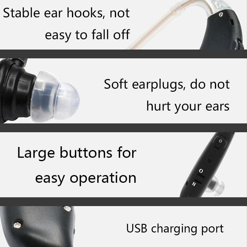 GM-105 Elderly Hearing Aid Sound Amplifier Intelligent Noise Reduction Sound Collector, Style: US Pl