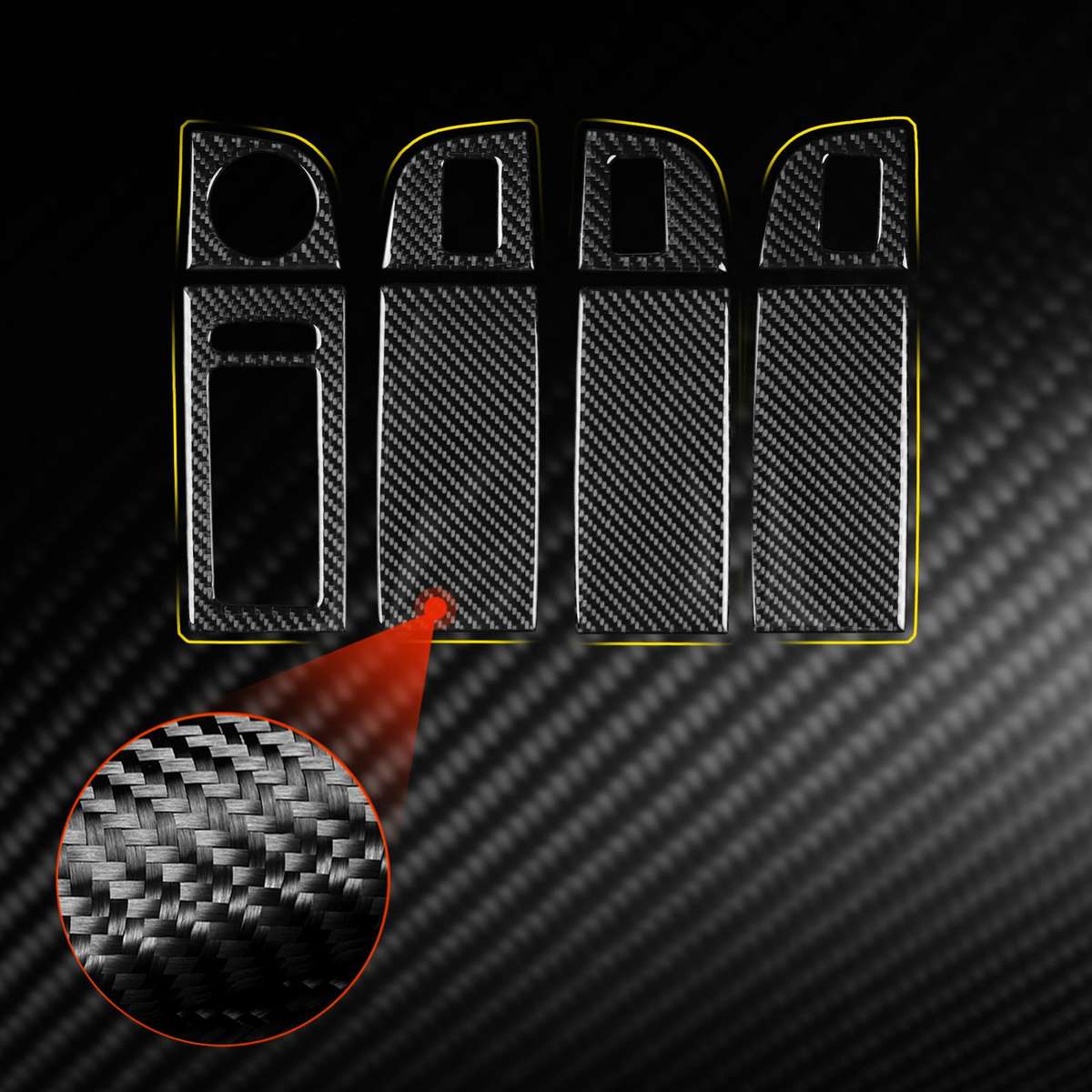 For 2017-2021 Skoda Octavia Left-Hand Drive 8pcs /Set Window Switch Panel Sticker(Black)