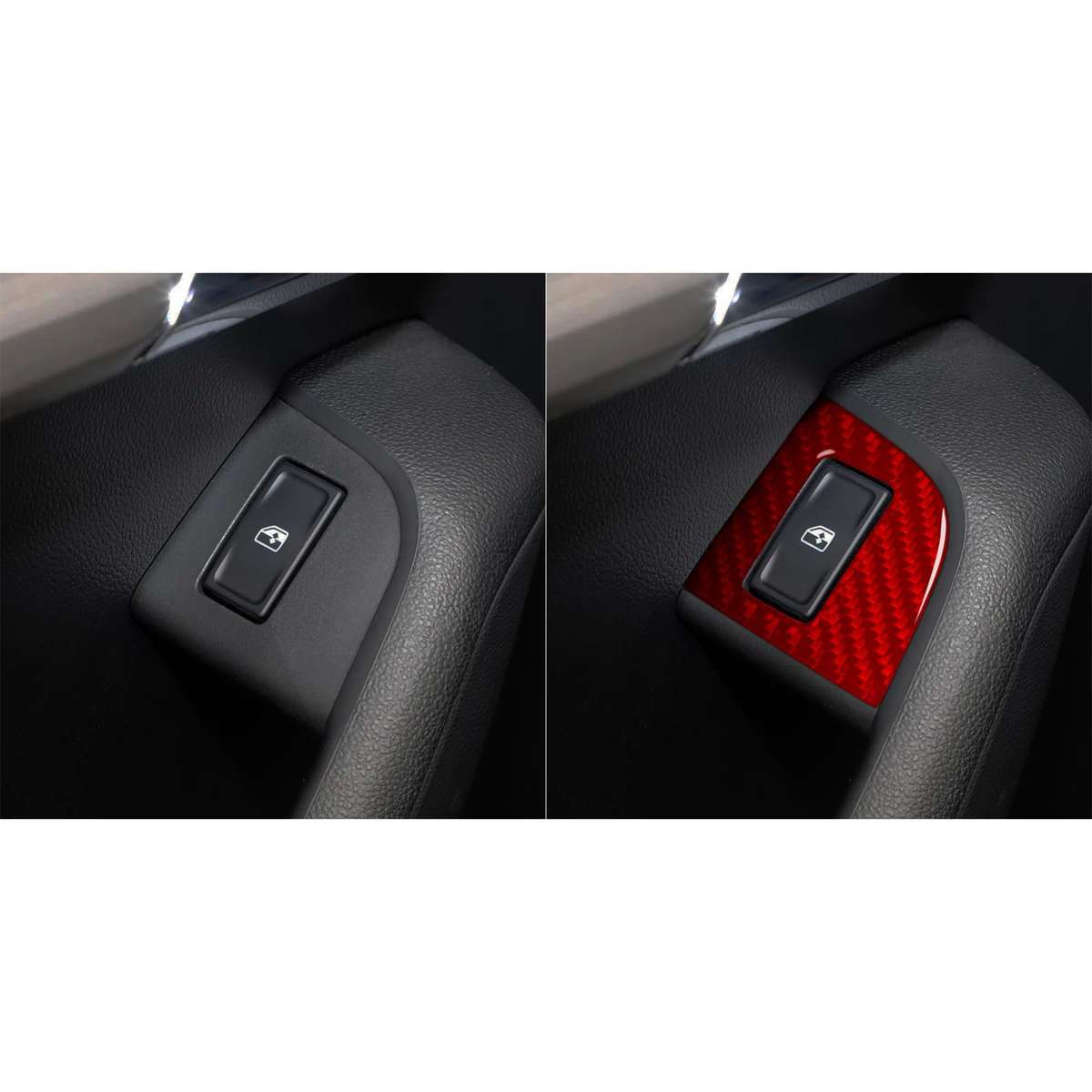 For 2017-2021 Skoda Octavia Left-Hand Drive 8pcs /Set Window Switch Panel Sticker(Black)