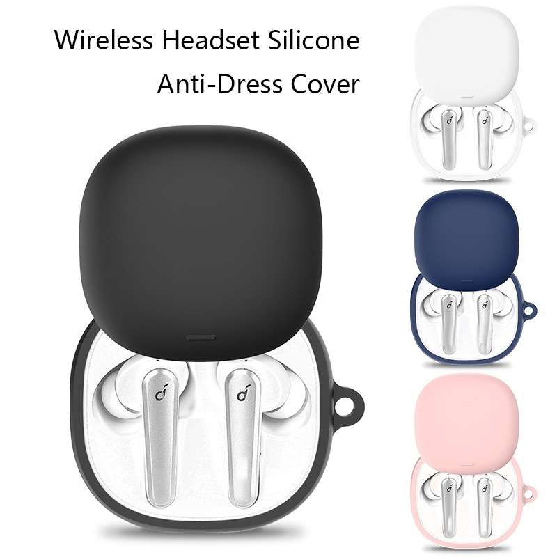 2 PCS GS088 For Anker Soundcore Liberty Air 2 Pro Wireless Headset Silicone Anti-D ... (Dark Blue)