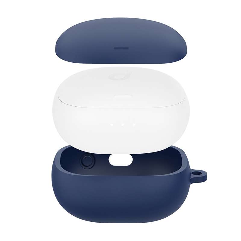 2 PCS GS088 For Anker Soundcore Liberty Air 2 Pro Wireless Headset Silicone Anti-D ... (Dark Blue)