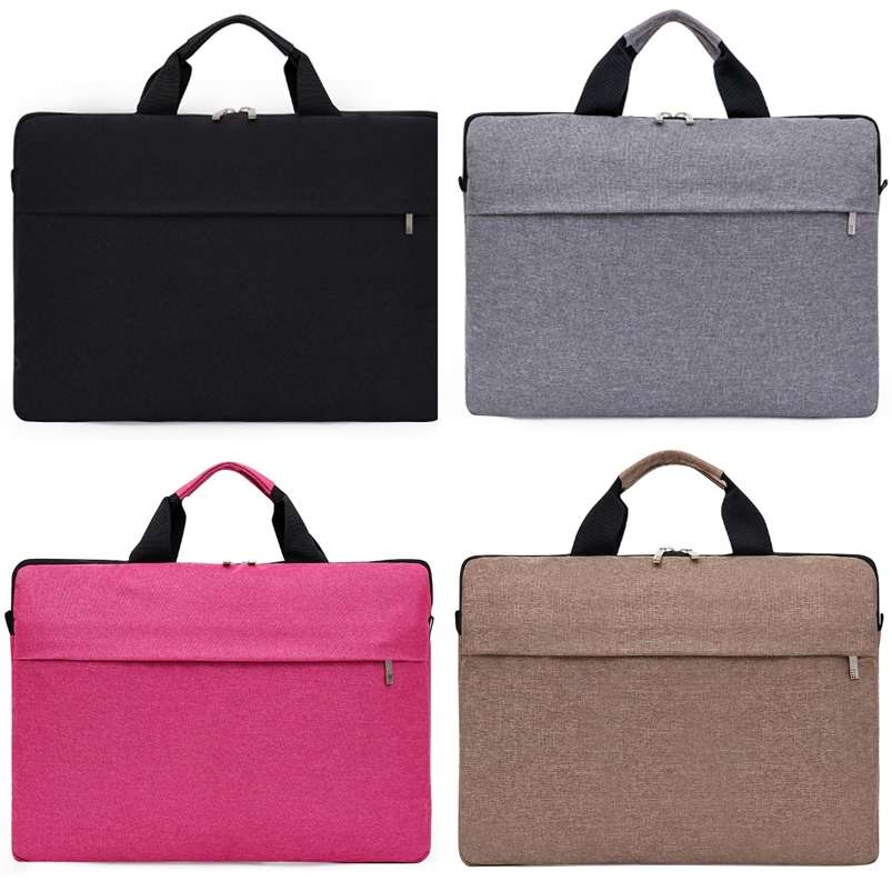 Portable Notebook Bag Multifunctional Waterproof and Wear-Resistant Single Shoulder Com ... (Gray)