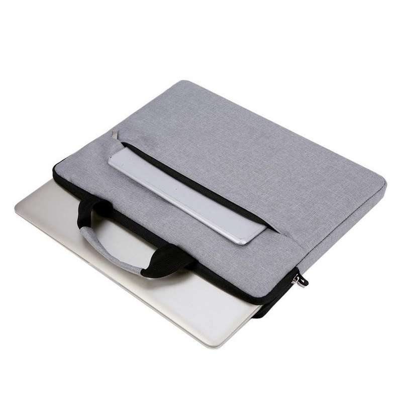 Portable Notebook Bag Multifunctional Waterproof and Wear-Resistant Single Shoulder Com ... (Gray)