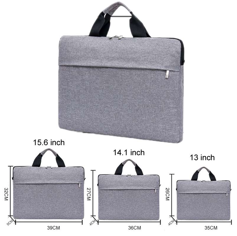 Portable Notebook Bag Multifunctional Waterproof and Wear-Resistant Single Shoulder Com ... (Gray)