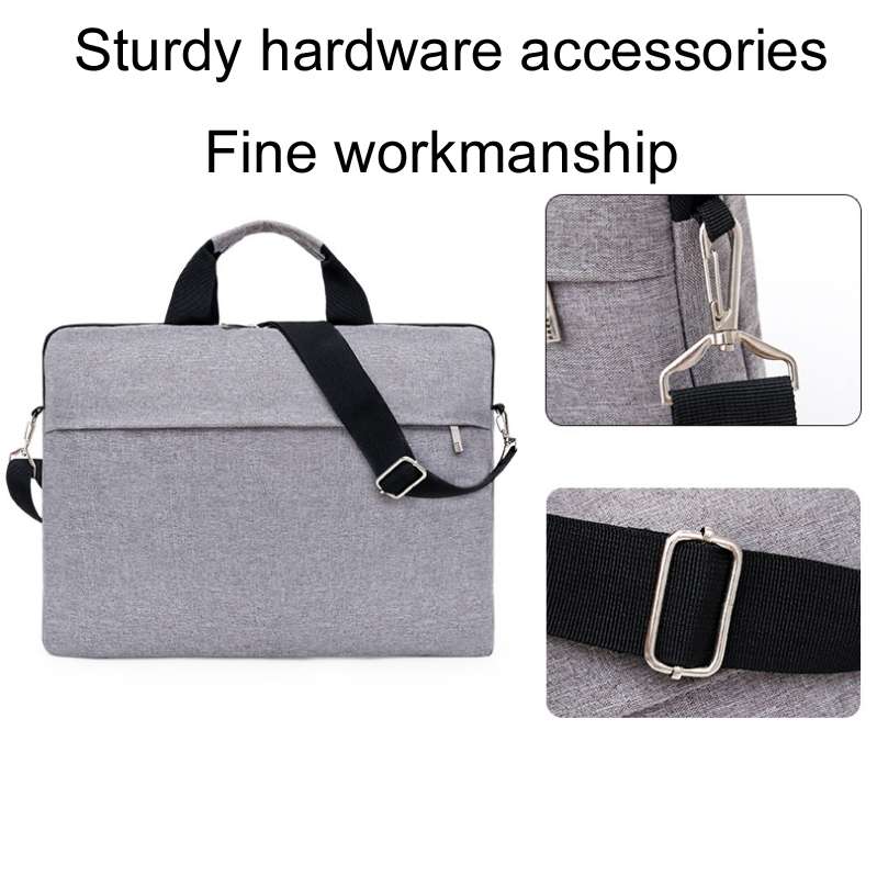 Portable Notebook Bag Multifunctional Waterproof and Wear-Resistant Single Shoulder Com ... (Gray)