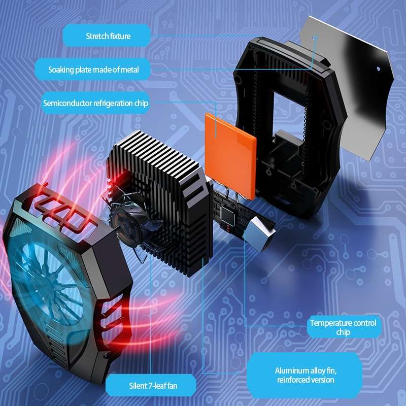 Mobile Phone Radiator Game Chase Drama Cooling Radiator, Style: GT06 Semiconductor (White)
