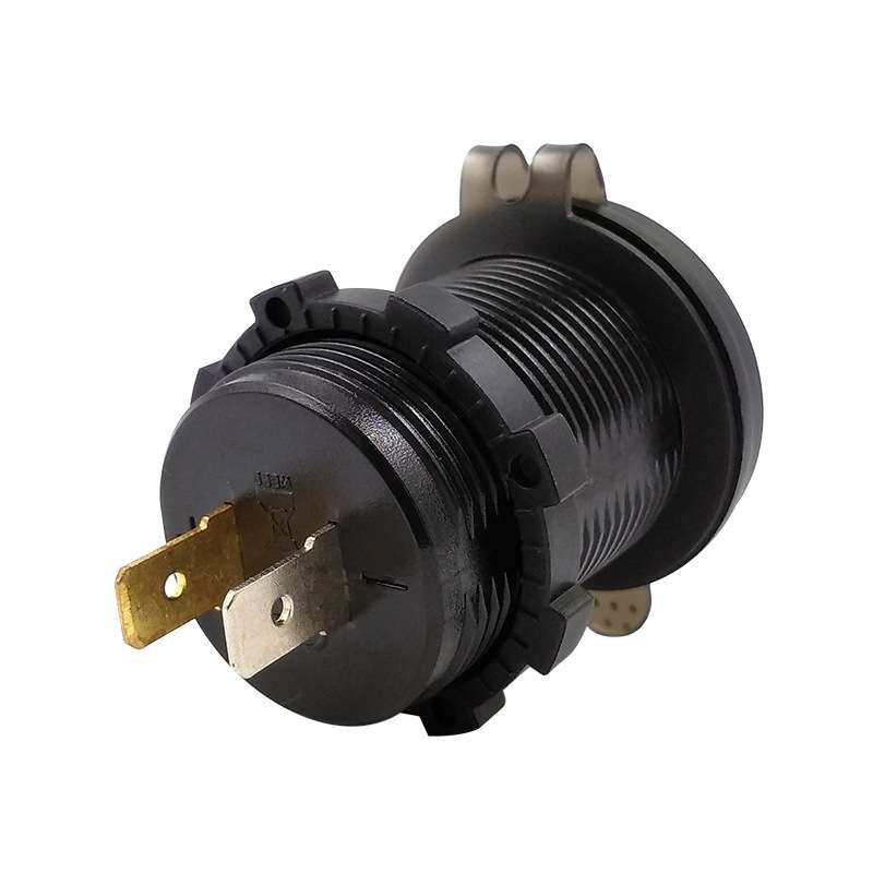 Car Motorcycle Modified USB Charger With Switch 12-24V Fast Charge(Green Light)