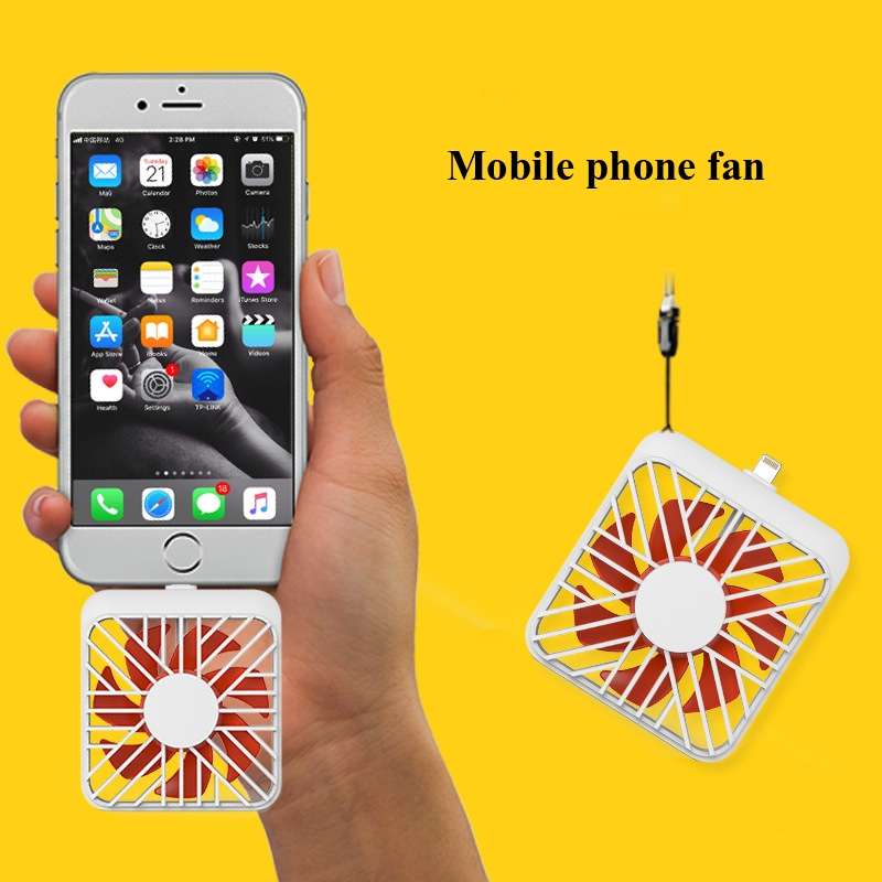 2 PCS K1 Mobile Phone Fan Mini Small Mute Handheld Portable Fan, Interface: USB-C / Type-C