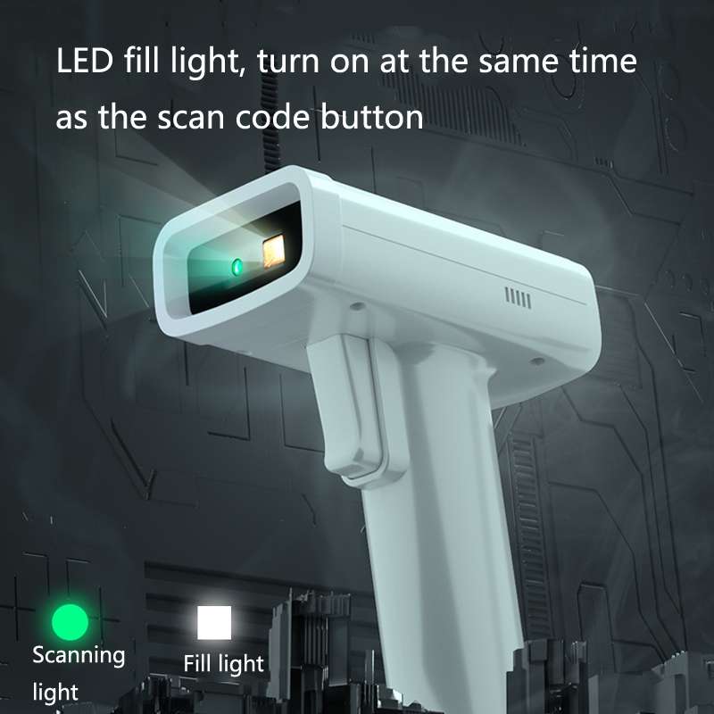 Deli Express Single Scanner Cashier Scanner, Specification: White Wired